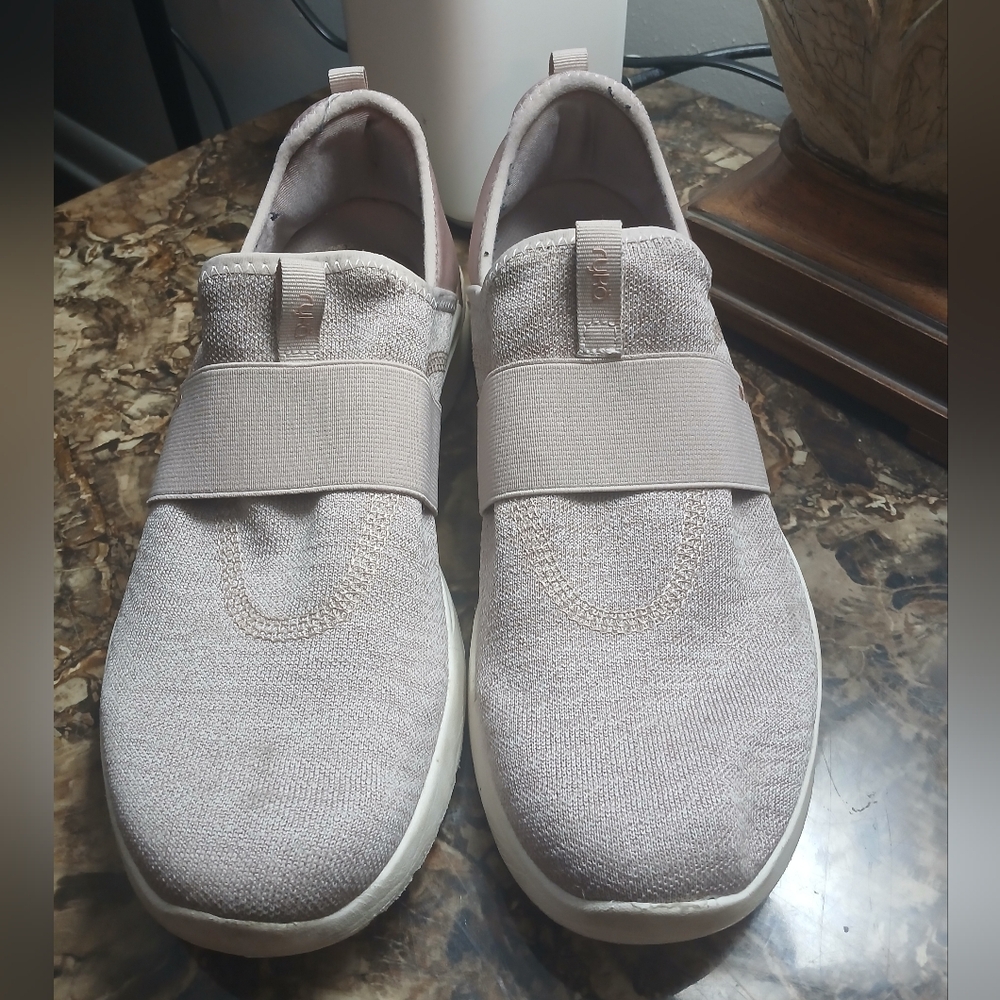 Pink Taupe Slip On Elastic Band Sneakers 9.5M